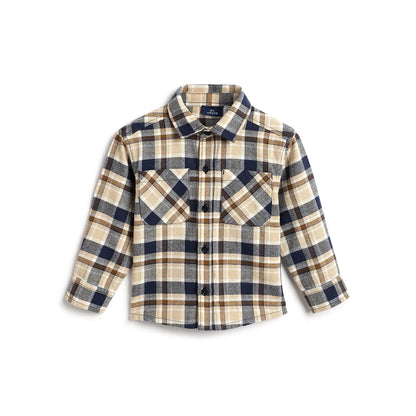 Boys Checked Cotton Casual Shirt