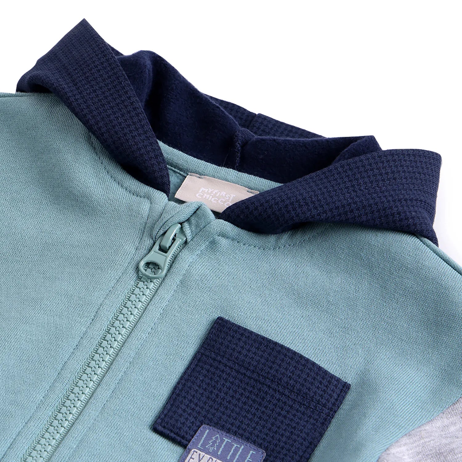 Boys Colourblocked Hooded Cardigan