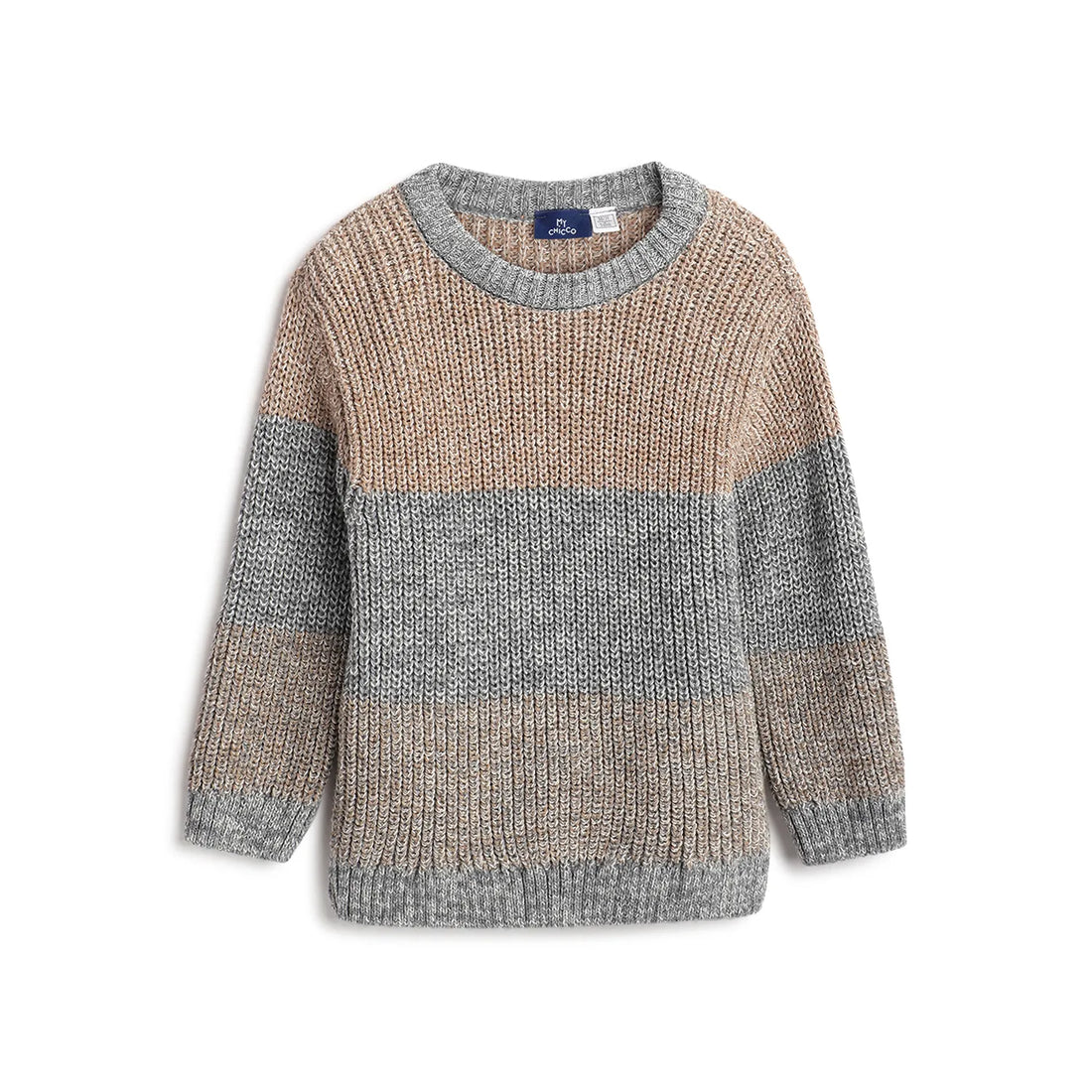 Boys Colourblocked Ribbed Pullover