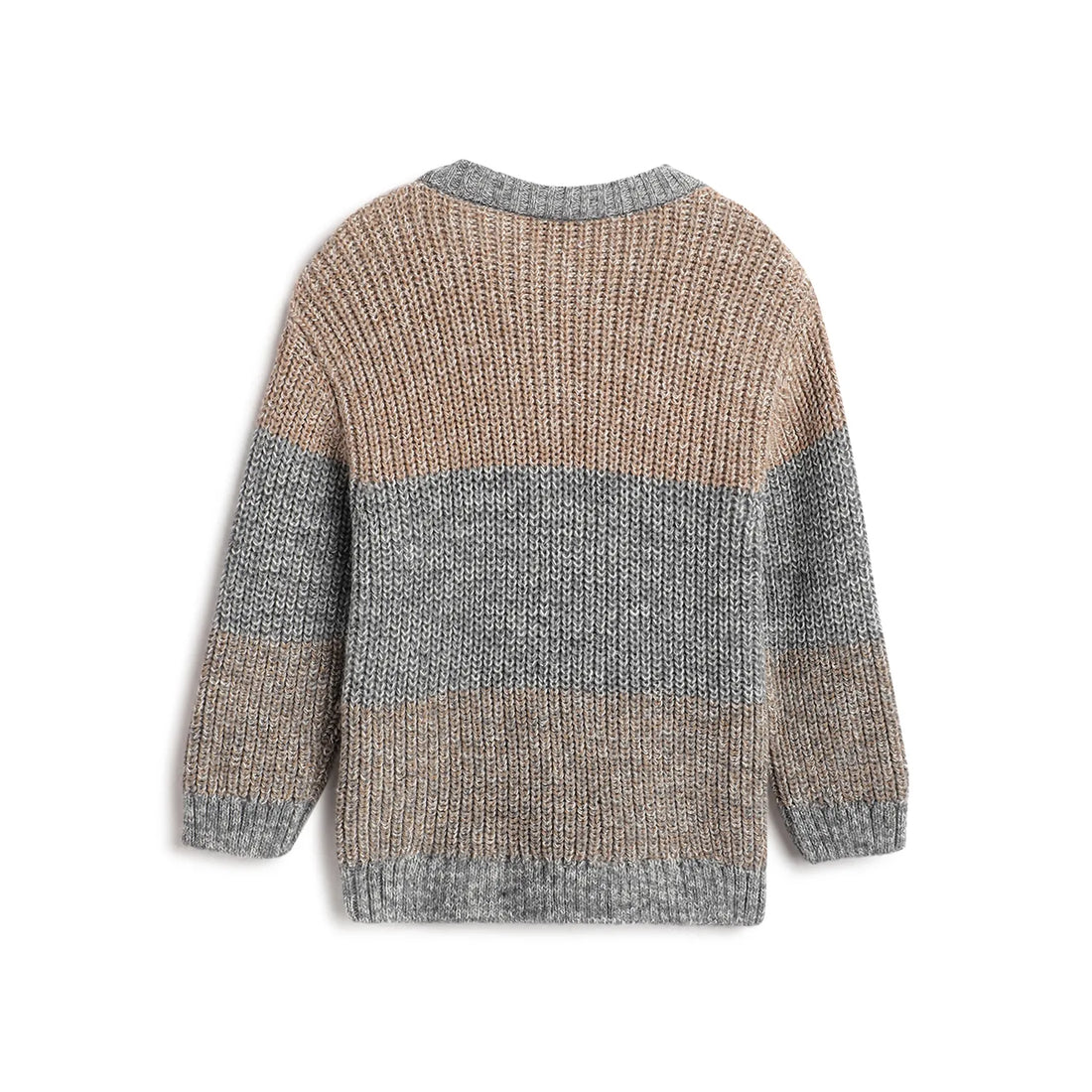 Boys Colourblocked Ribbed Pullover