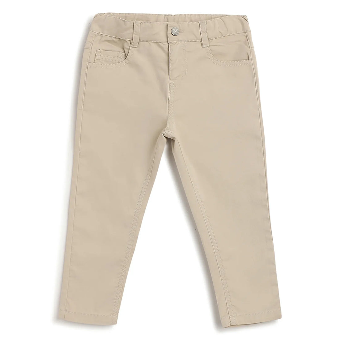 Boys Cotton Mid-Rise Trousers