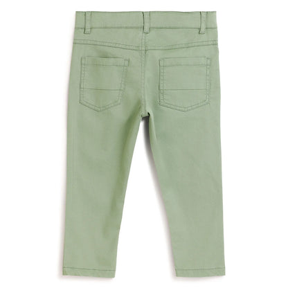 Boys Cotton Mid-Rise Trousers