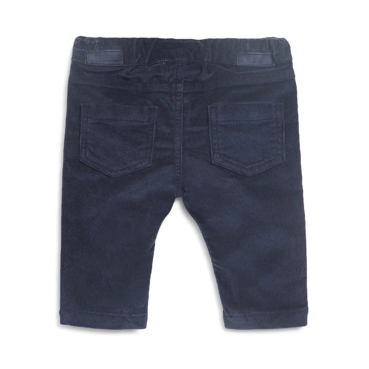 Boys Dark Blue Mid-Rise Relaxed Fit Trousers