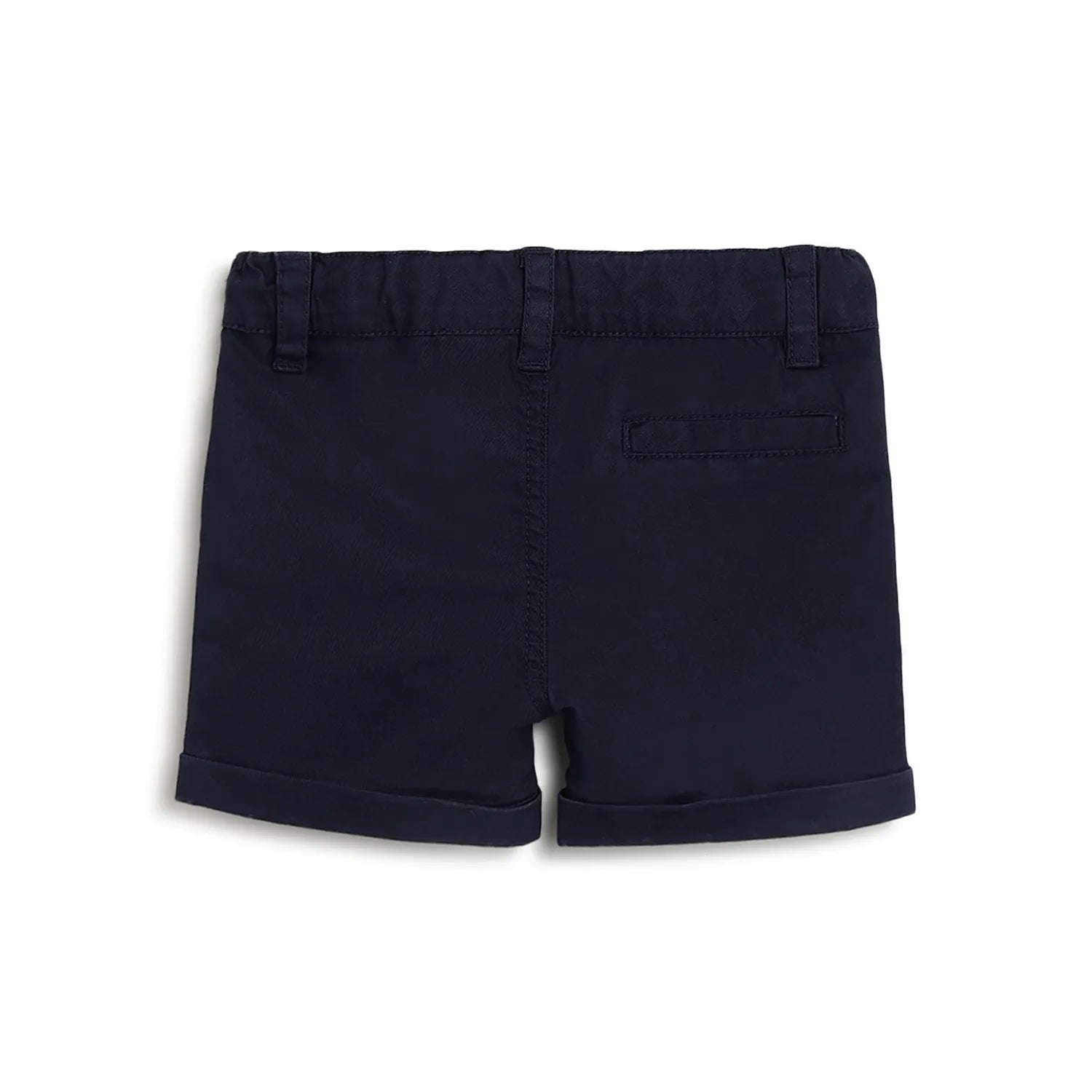 Boys Dark Blue Solid Shorts