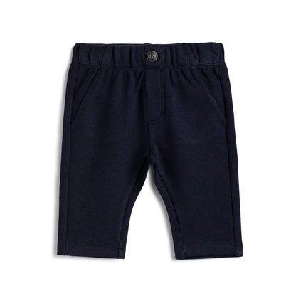Boys Dark Blue Solid Trousers