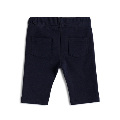 Boys Dark Blue Solid Trousers