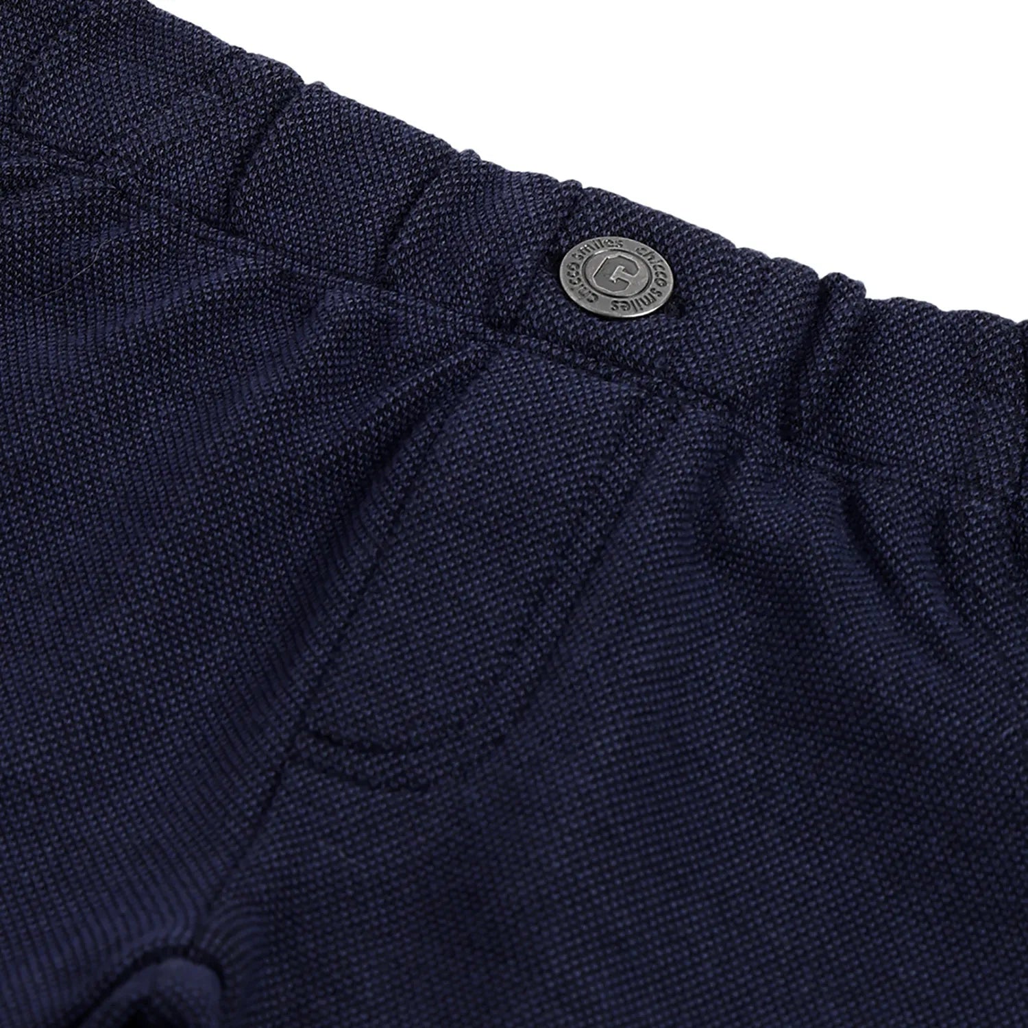 Boys Dark Blue Solid Trousers