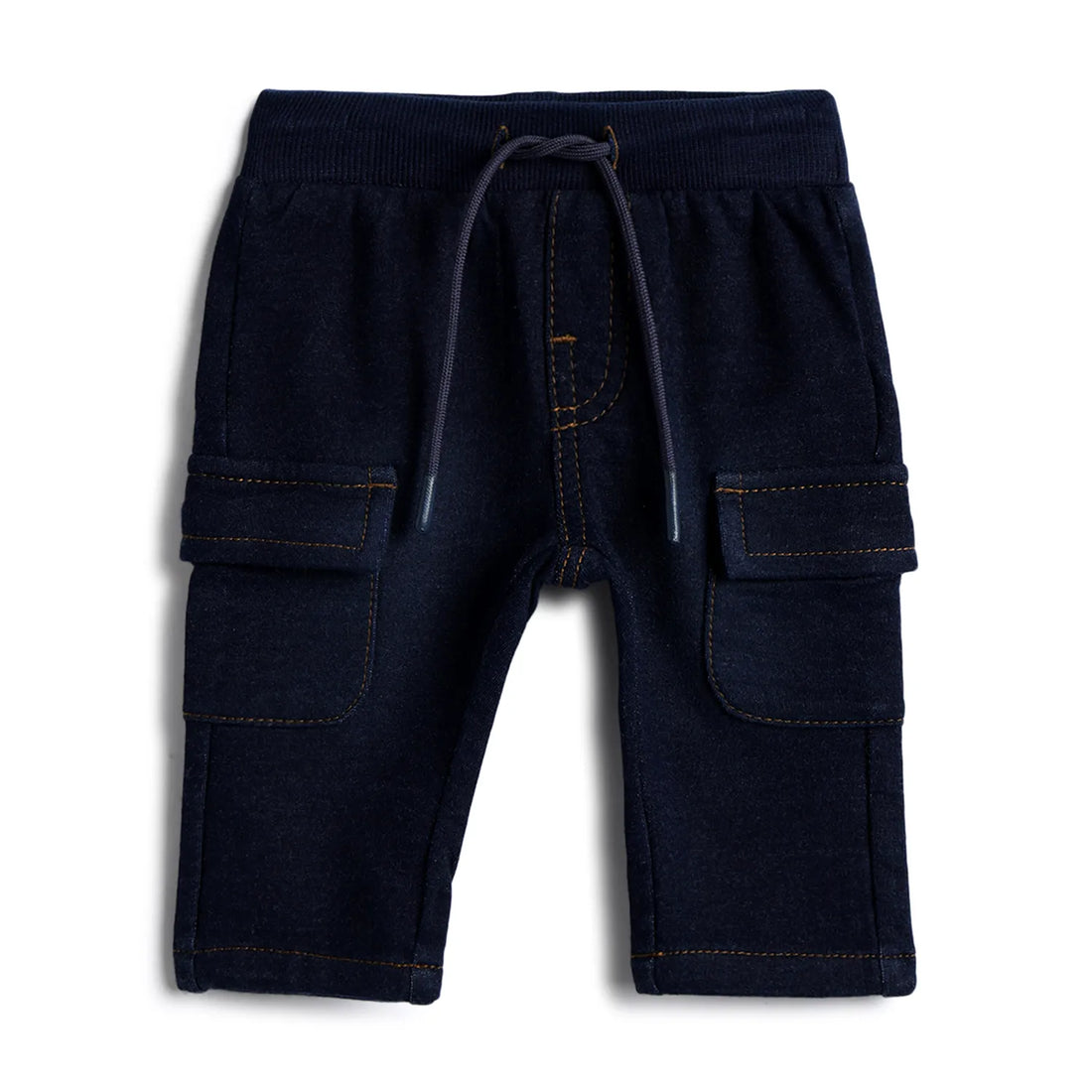 Boys Dark Blue Solid Trousers
