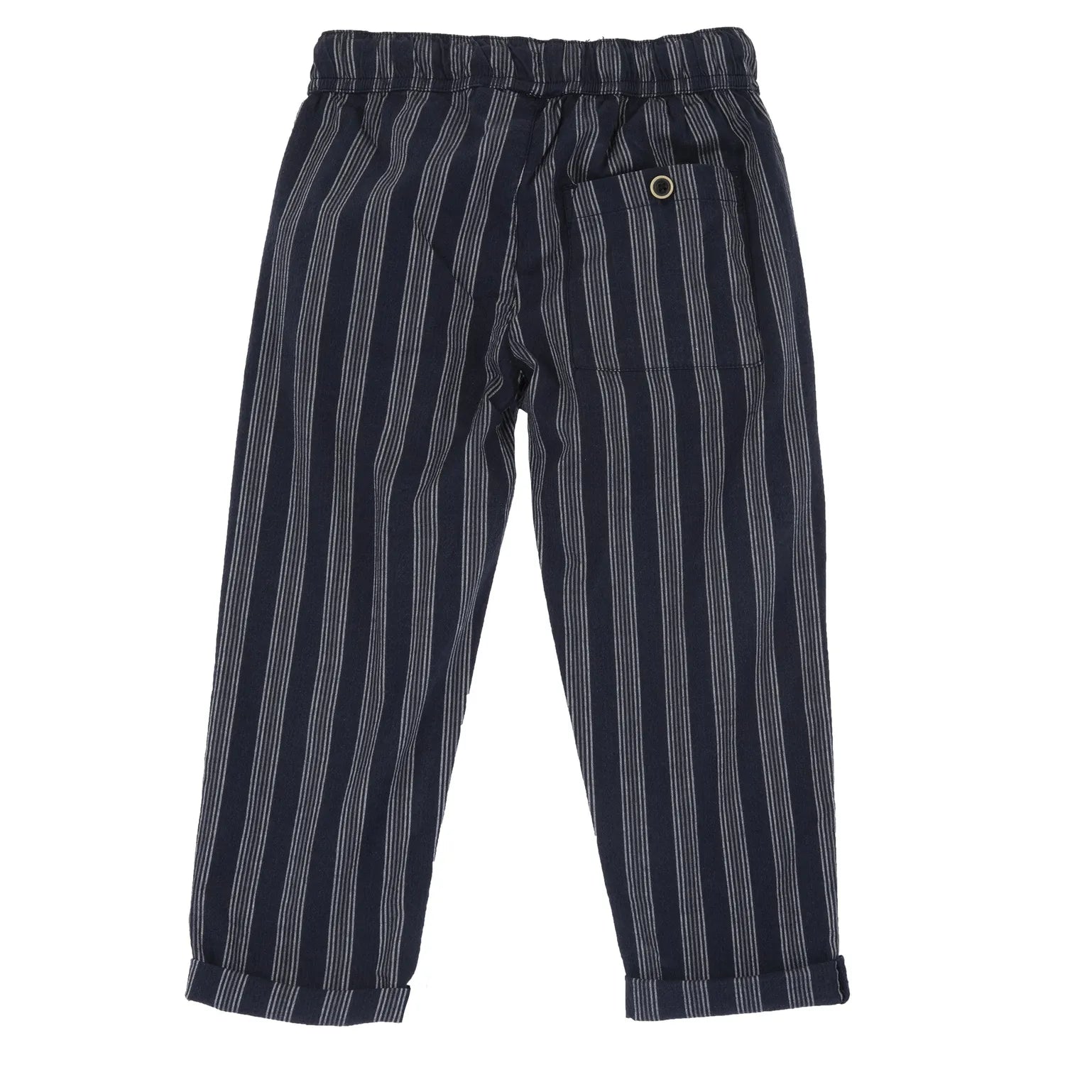 Boys Dark Blue Striped Trouser