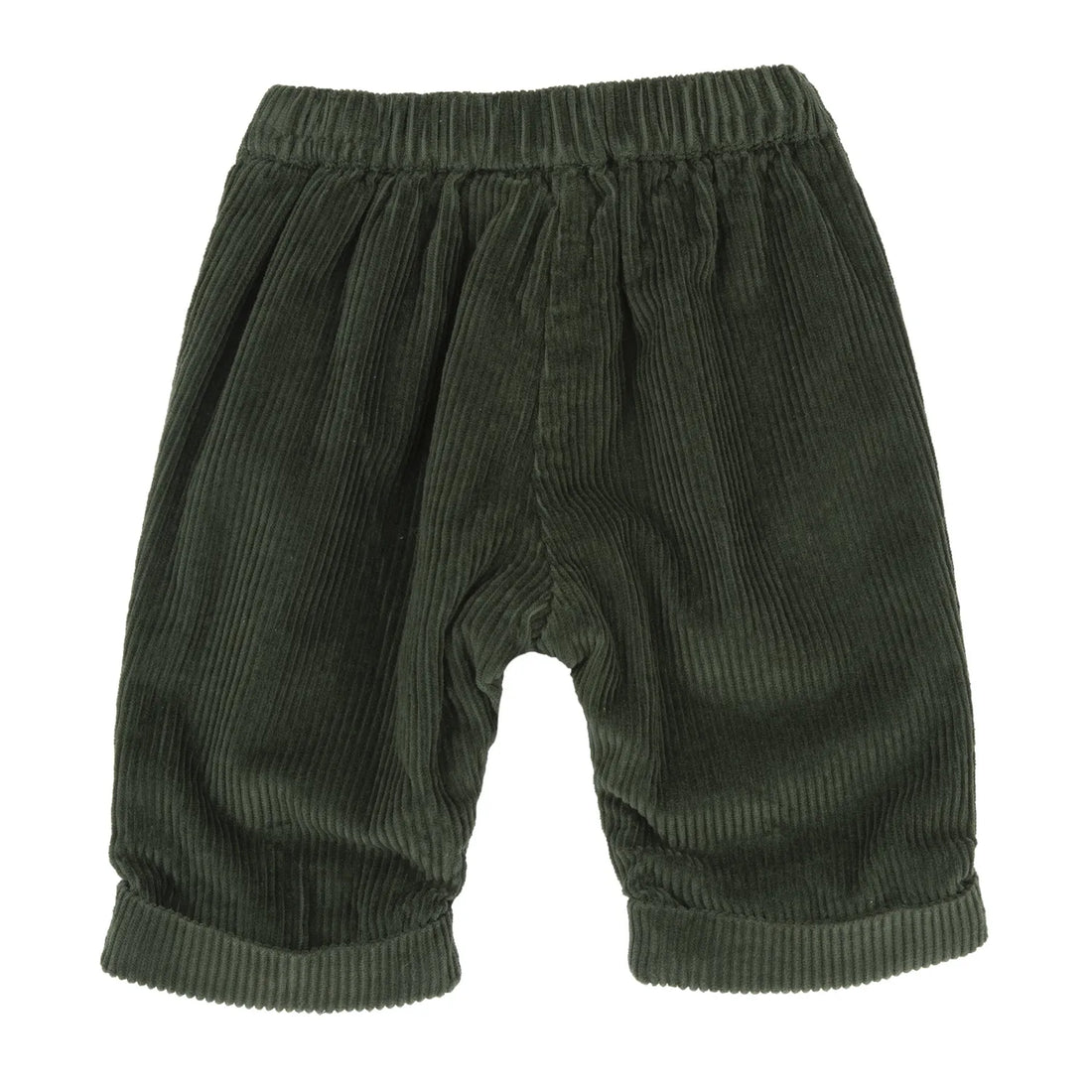 Boys Dark Green Solid Trouser