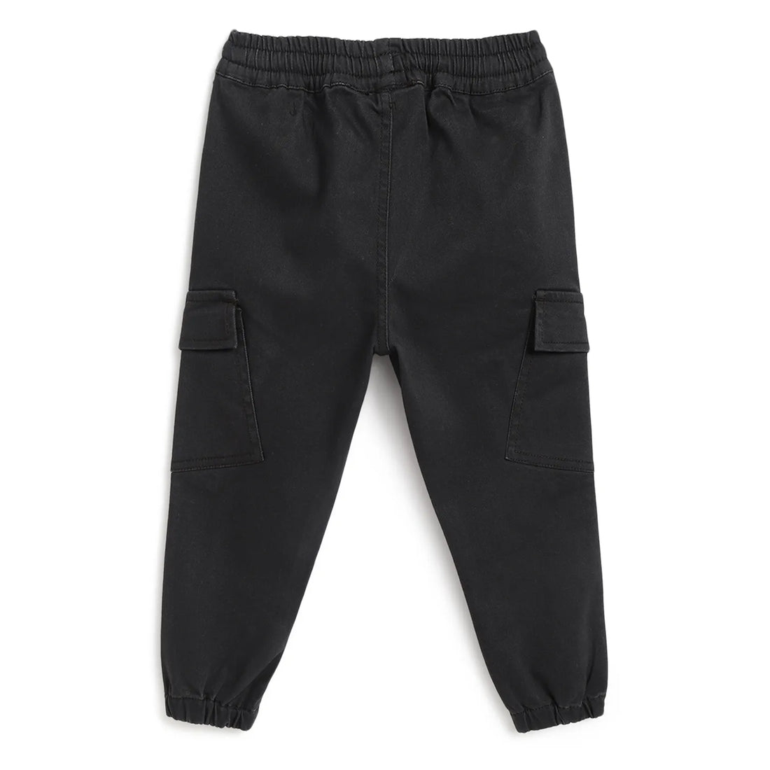 Boys Dark Grey Mid-Rise Relaxed Joggers