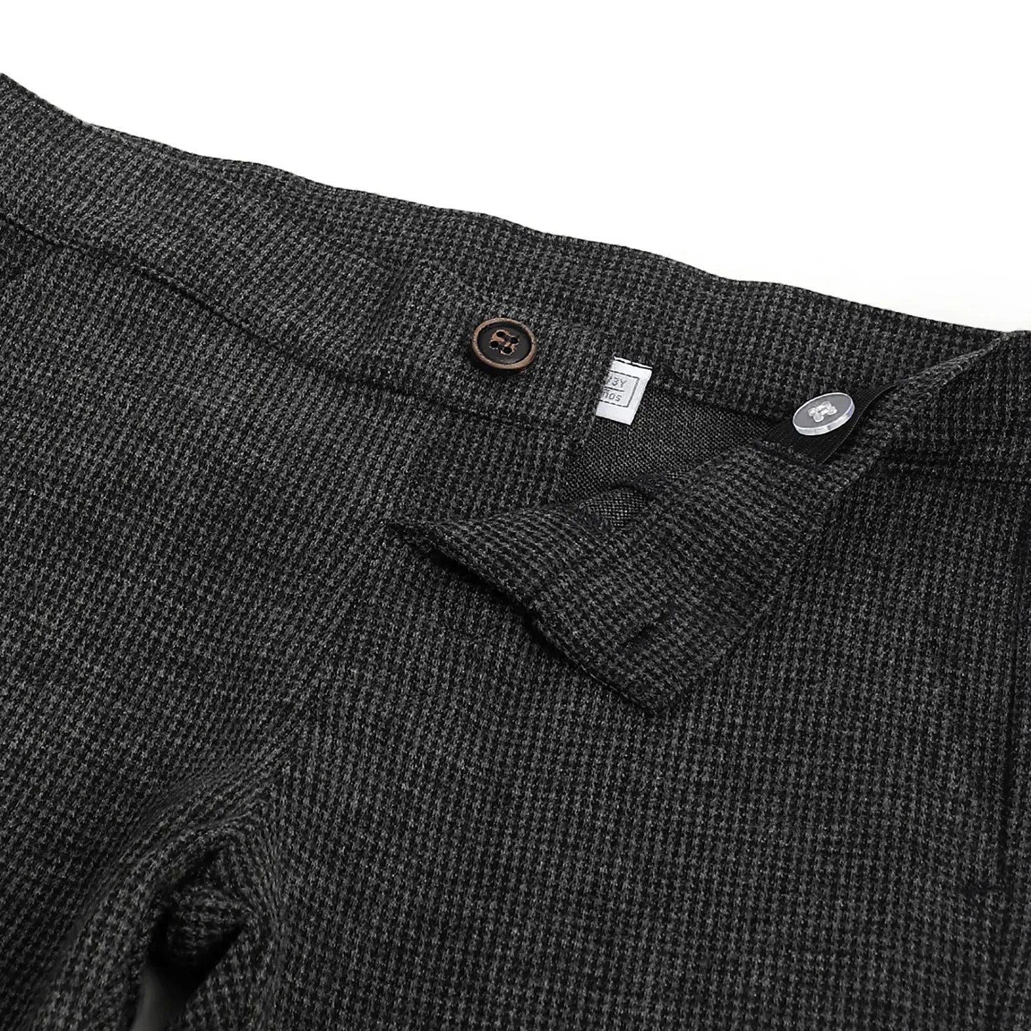 Boys Dark Grey Solid Trousers