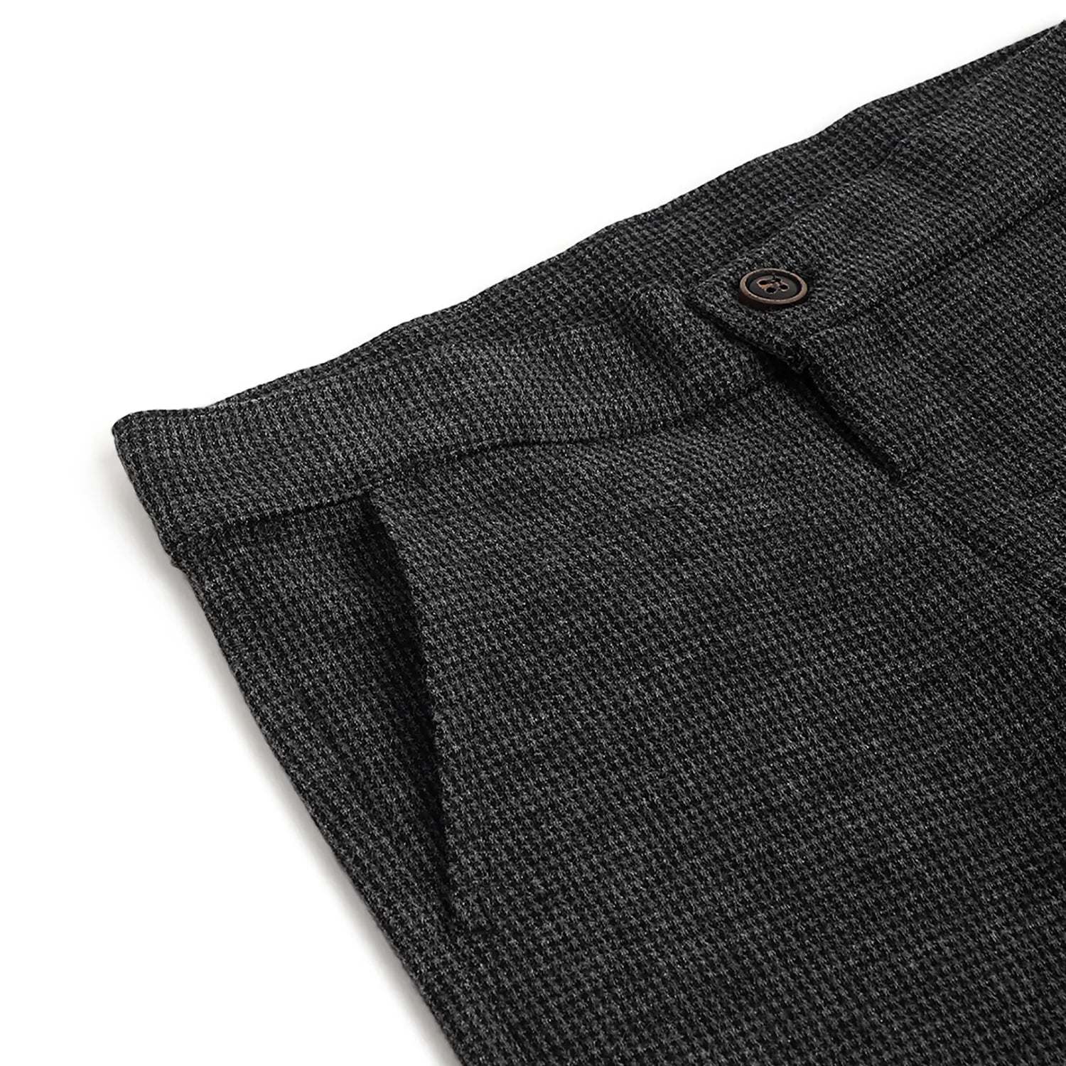 Boys Dark Grey Solid Trousers