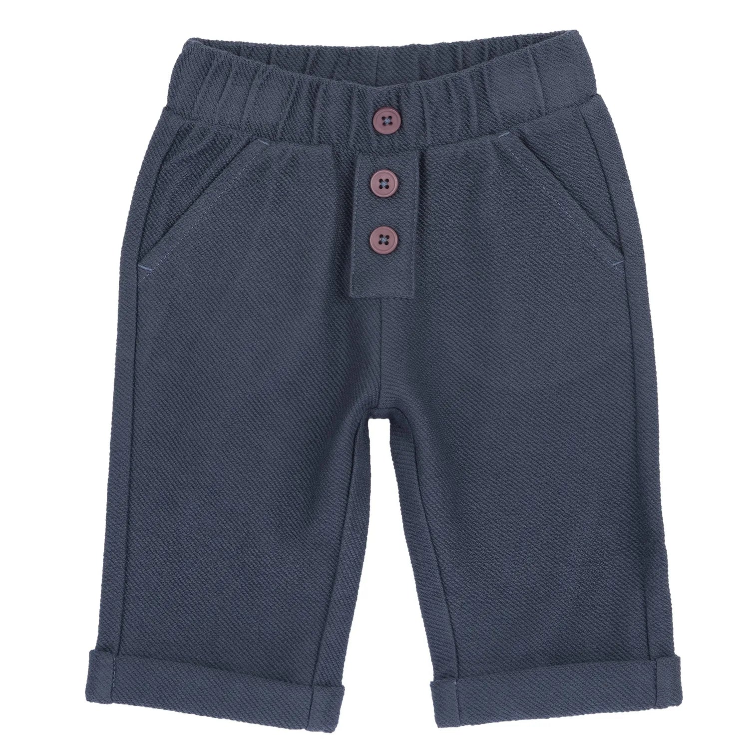 Boys Dark Light Blue Solid Trouser