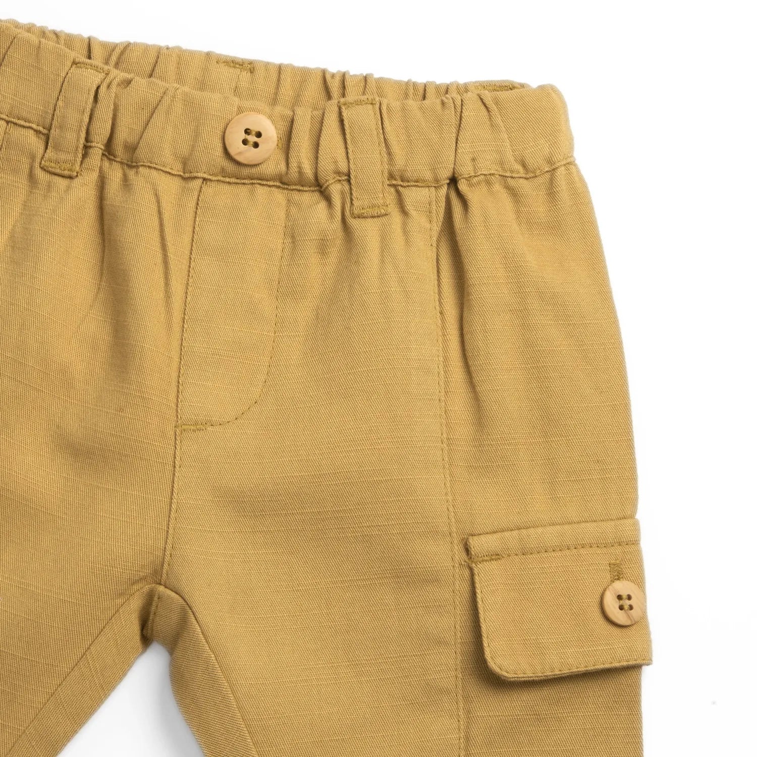 Boys Dark Yellow Solid Trouser