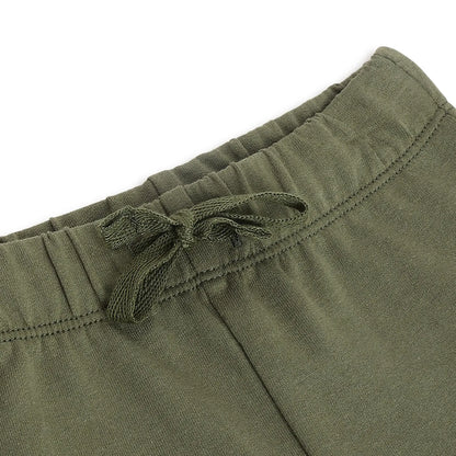 Boys Green Cotton Shorts