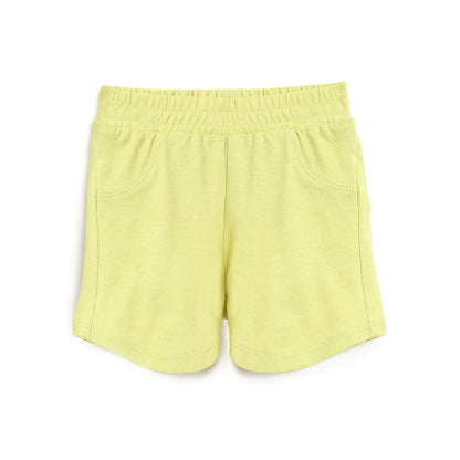Boys Green Cotton Shorts