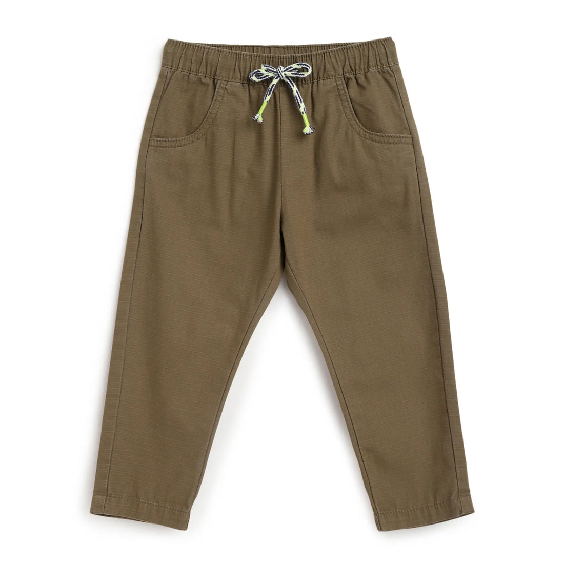 Boys Green Cotton Trousers