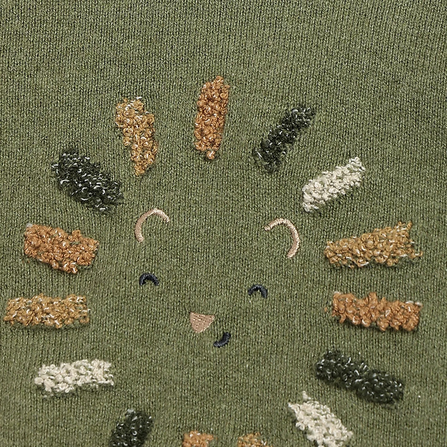 Boys Green Embroidered Pullover