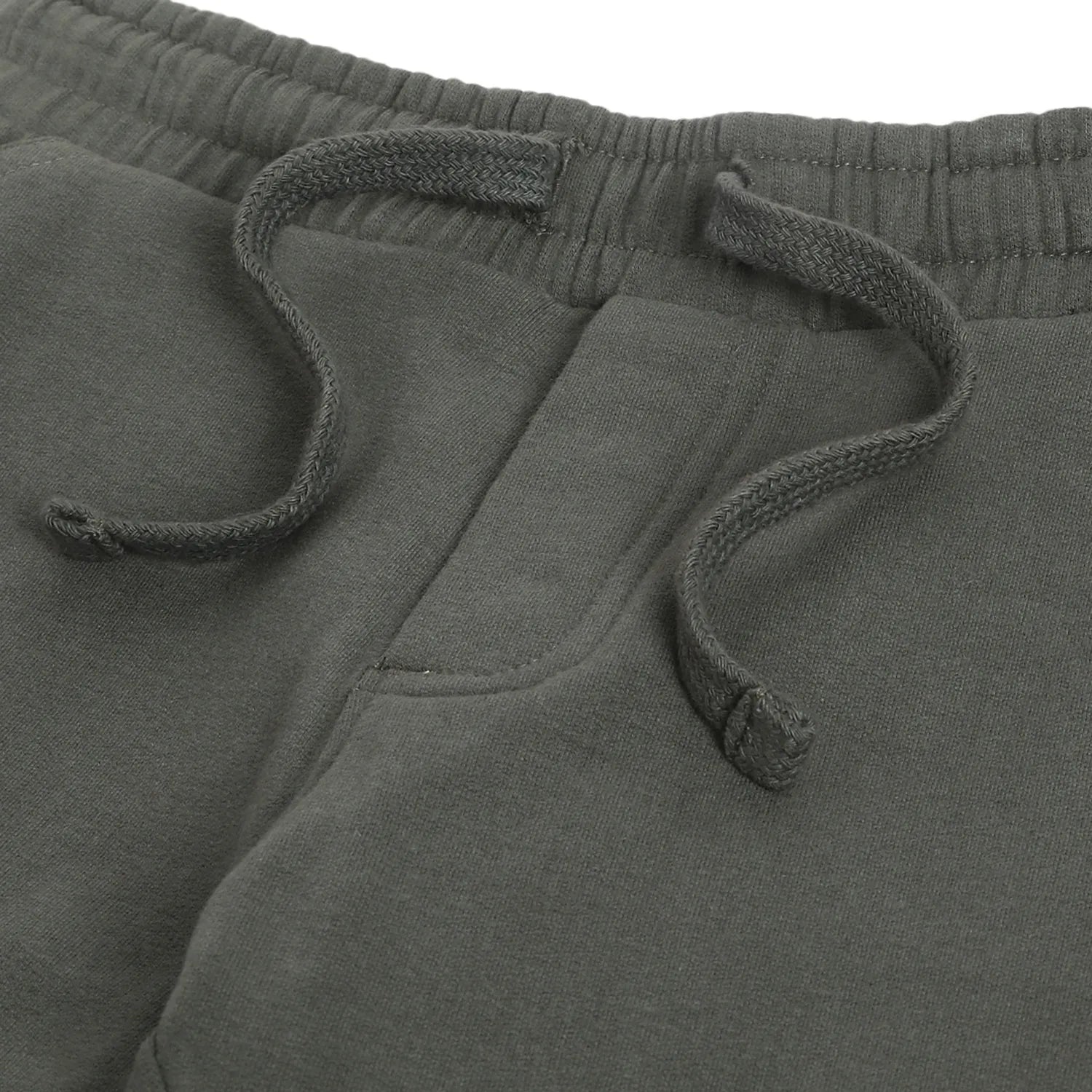 Boys Green Mid-Rise Relaxed Joggers