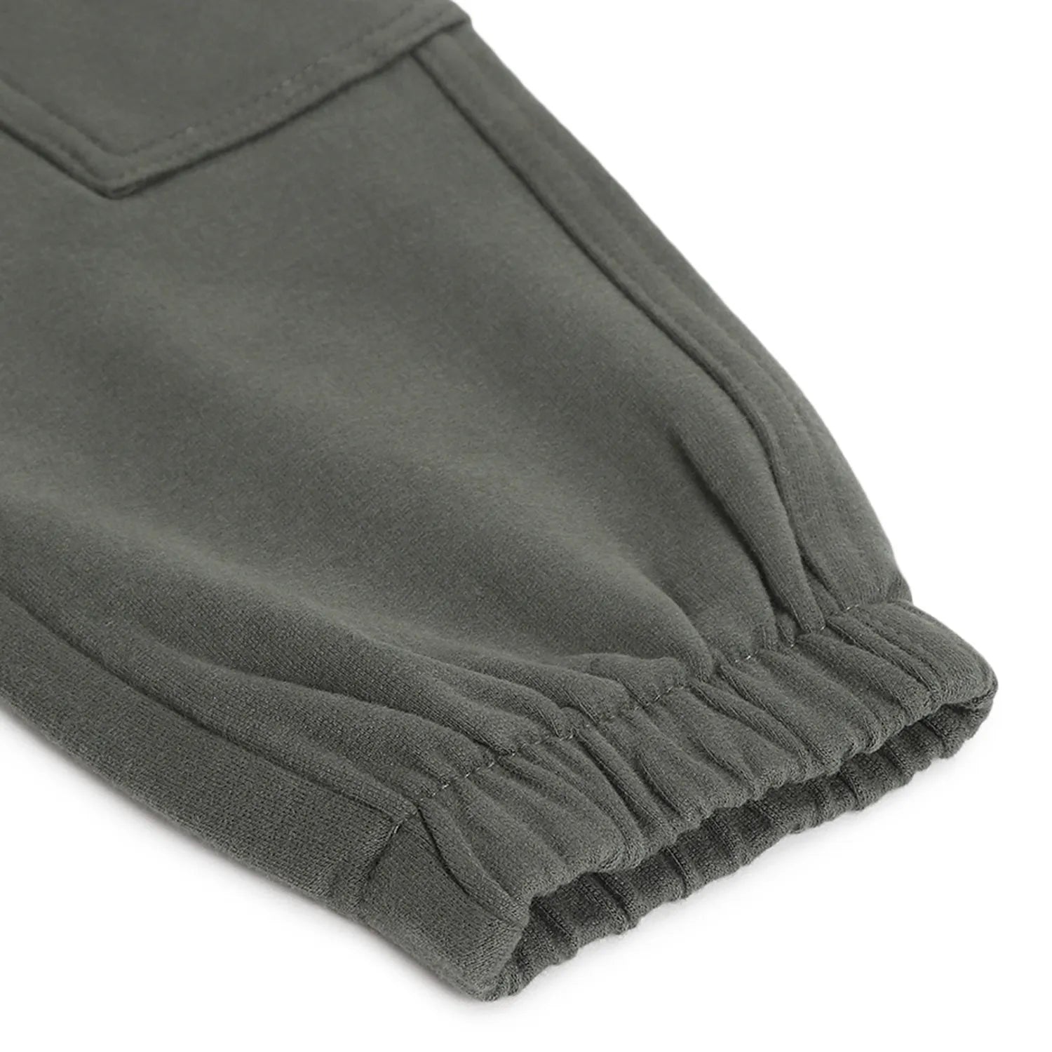 Boys Green Mid-Rise Relaxed Joggers
