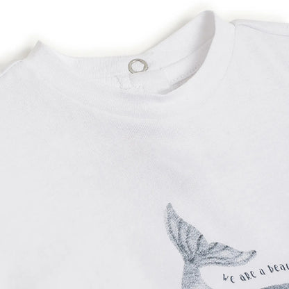 Boys Green Printed Cotton T-shirt