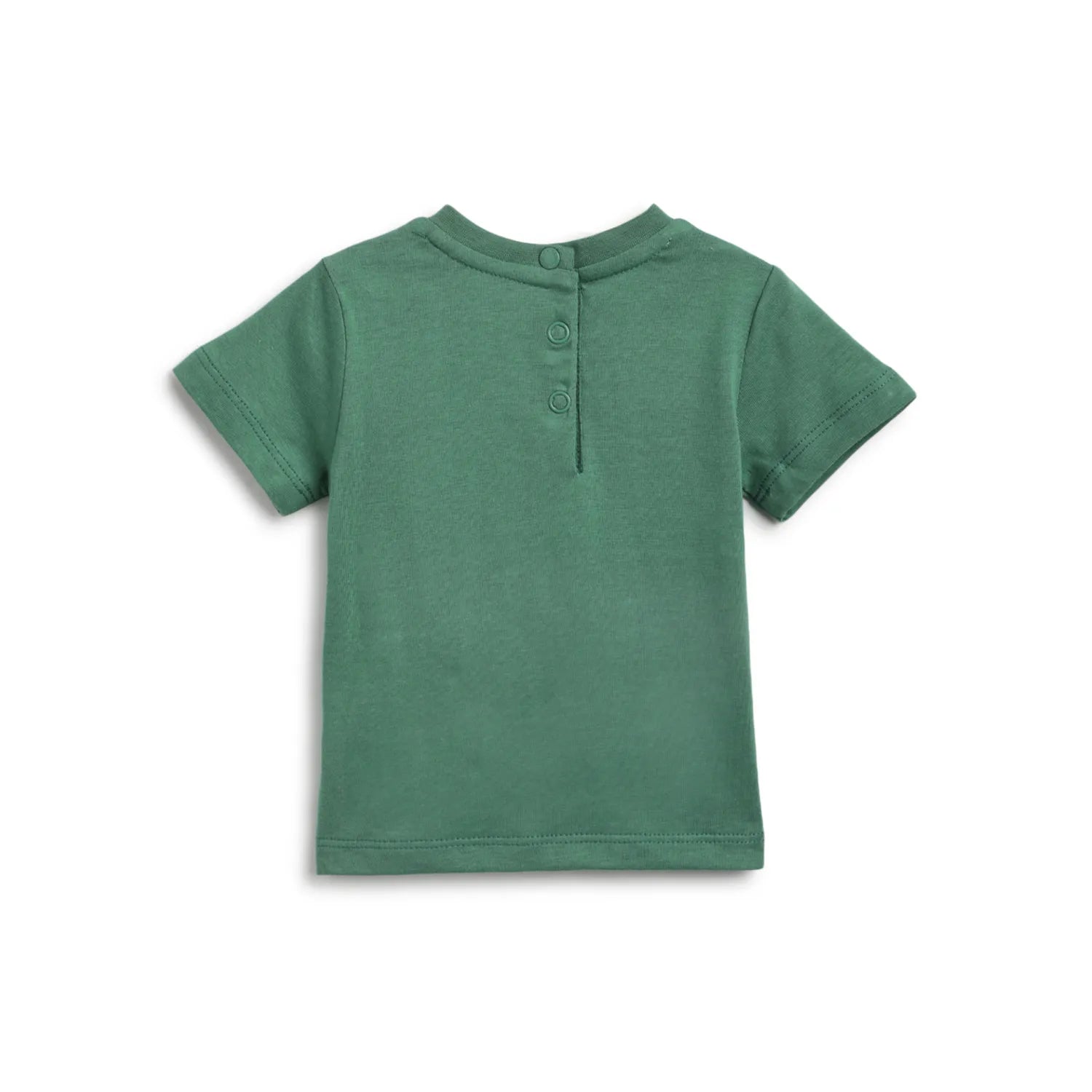 Boys Green Printed T-Shirt With Shorts