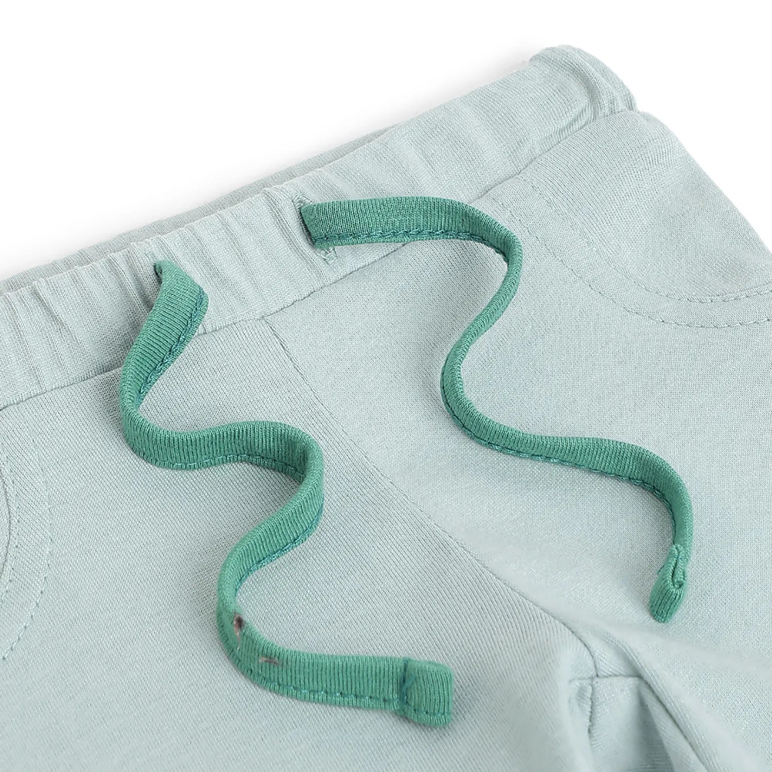 Boys Green Printed T-Shirt With Shorts