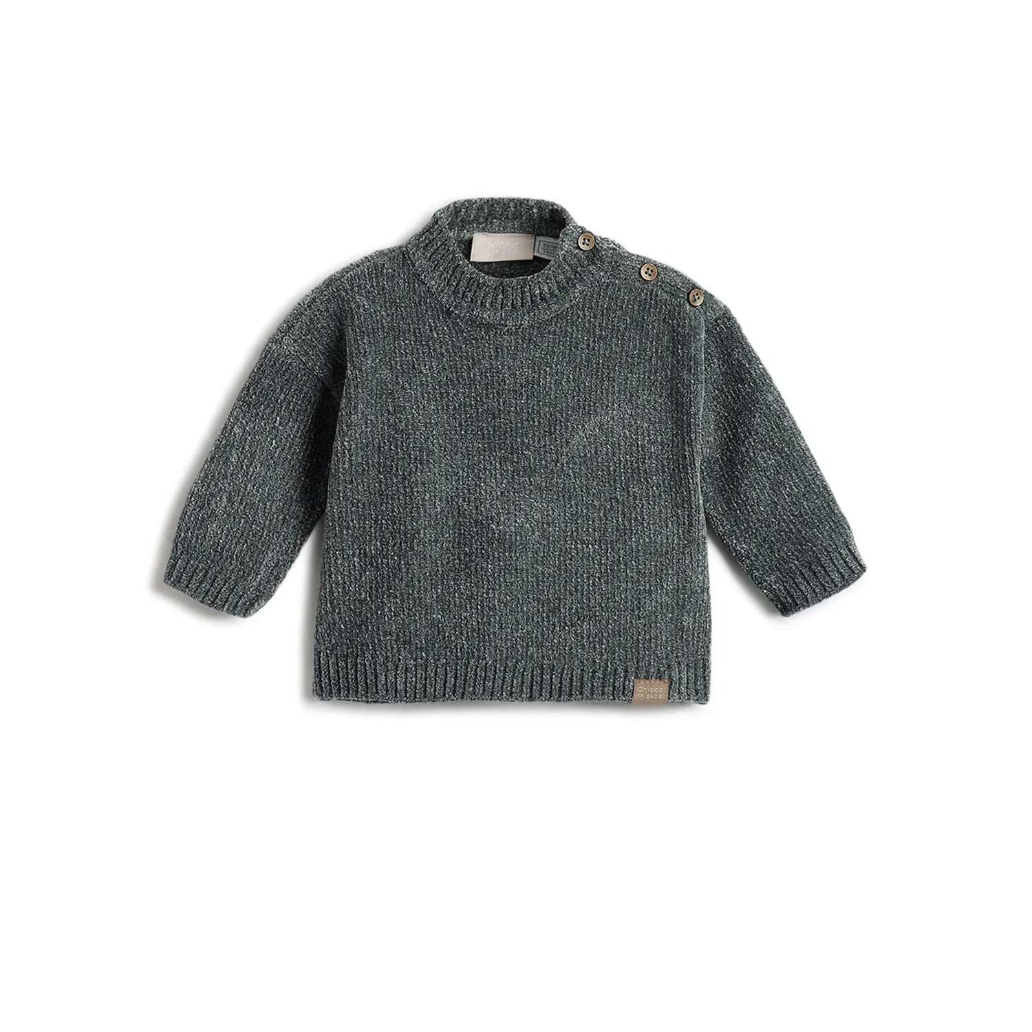 Boys Green Ribbed Pullover