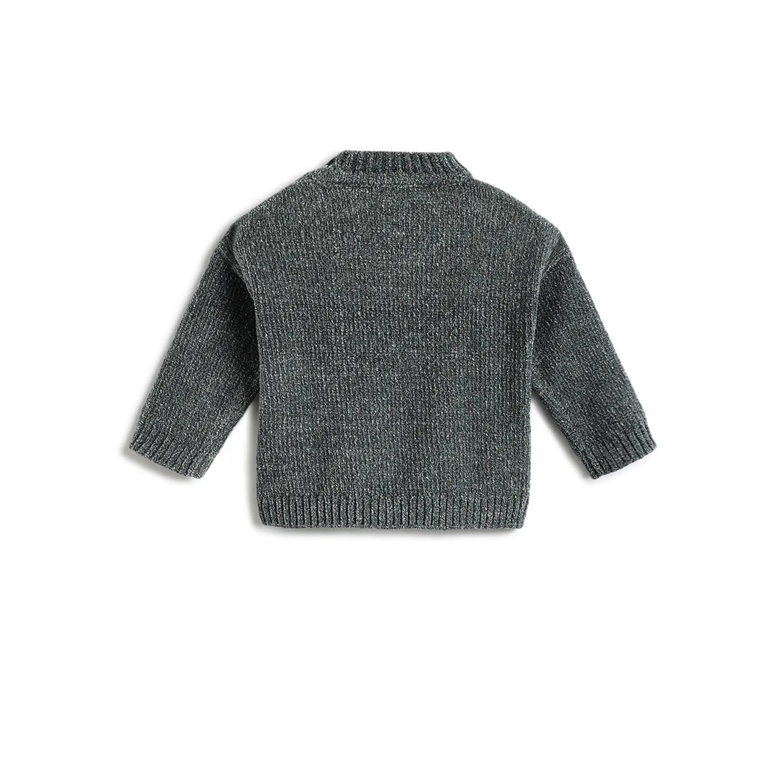 Boys Green Ribbed Pullover