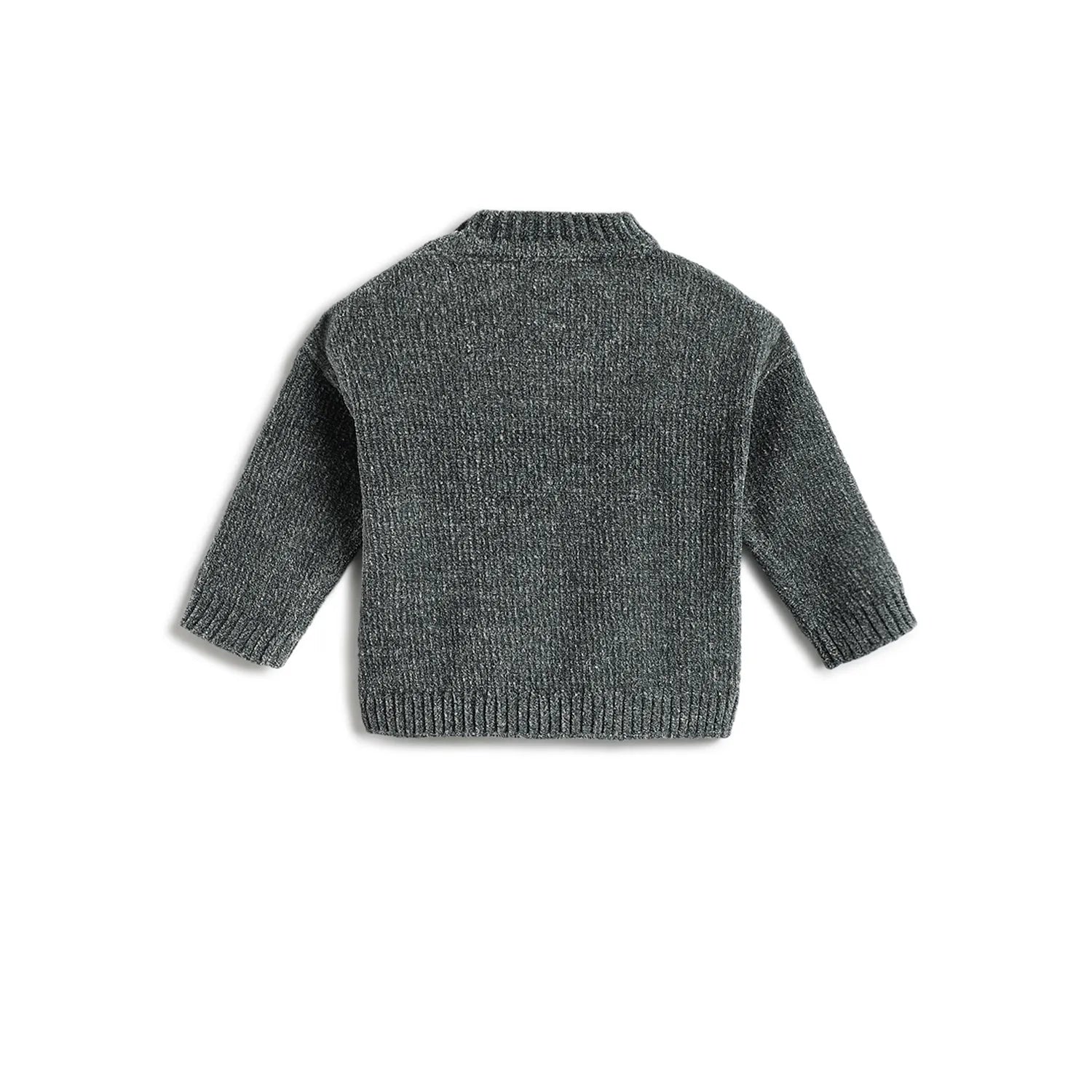Boys Green Ribbed Pullover
