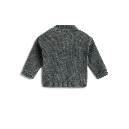 Boys Green Ribbed Pullover