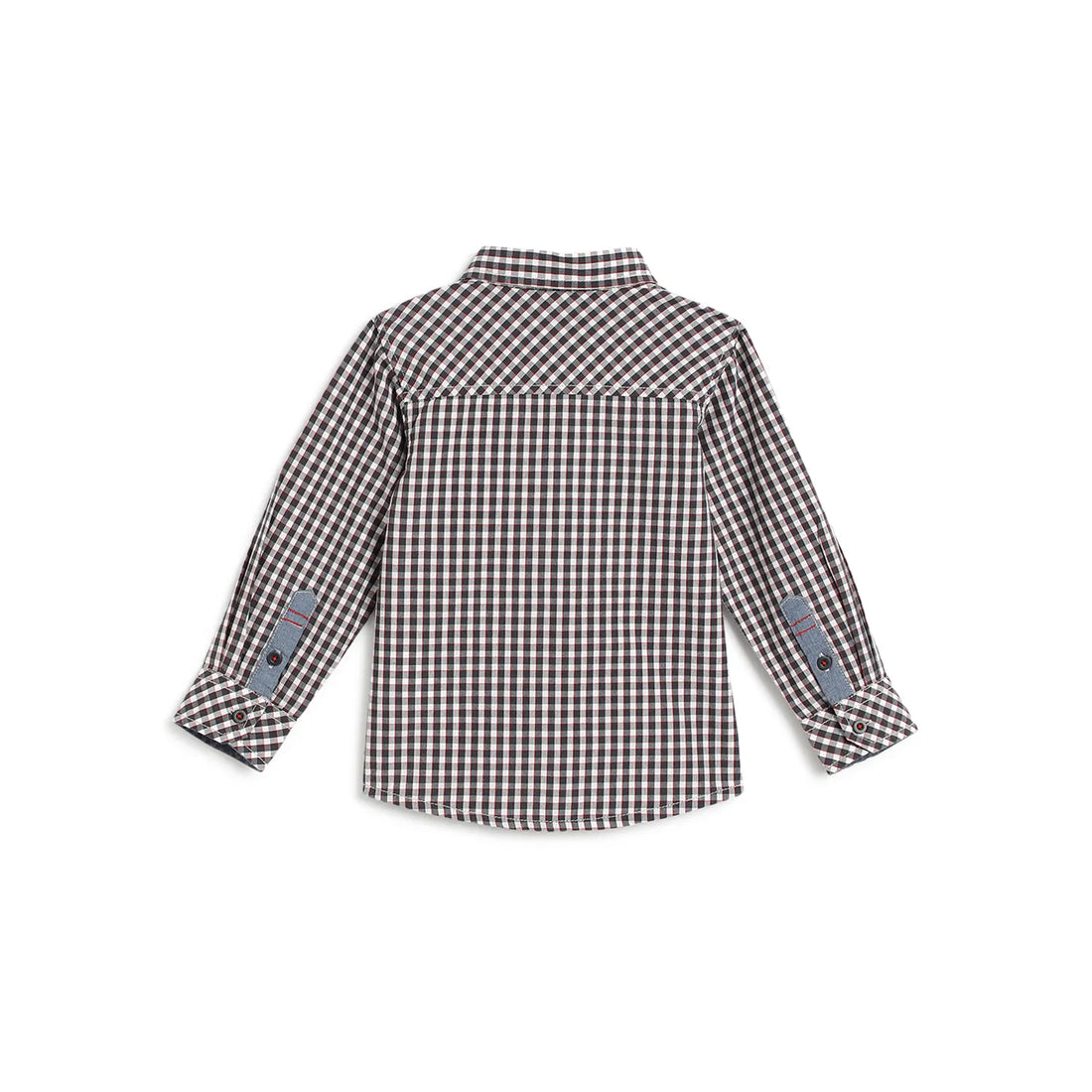 Boys Grey Checked Casual Shirt