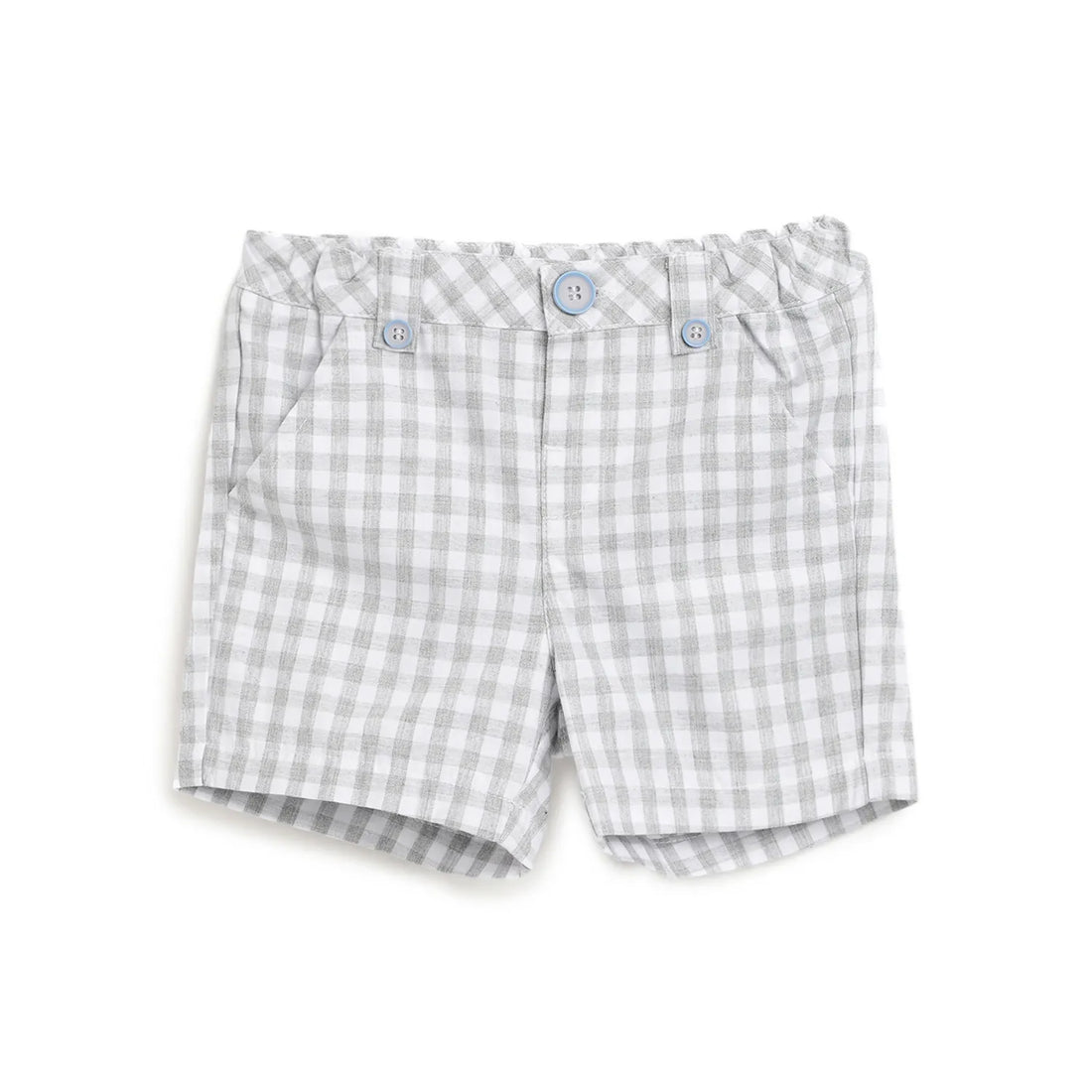Boys Grey Checked Shorts