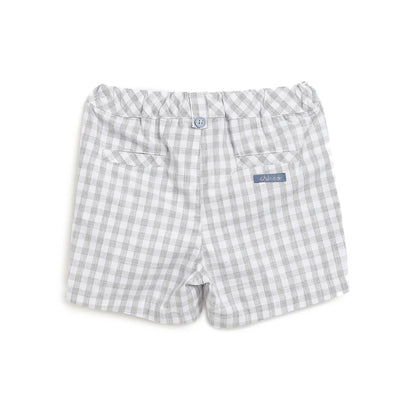 Boys Grey Checked Shorts