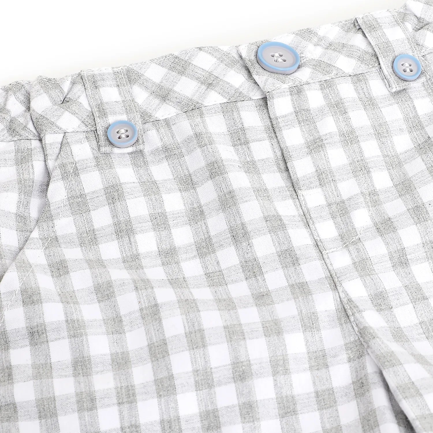 Boys Grey Checked Shorts