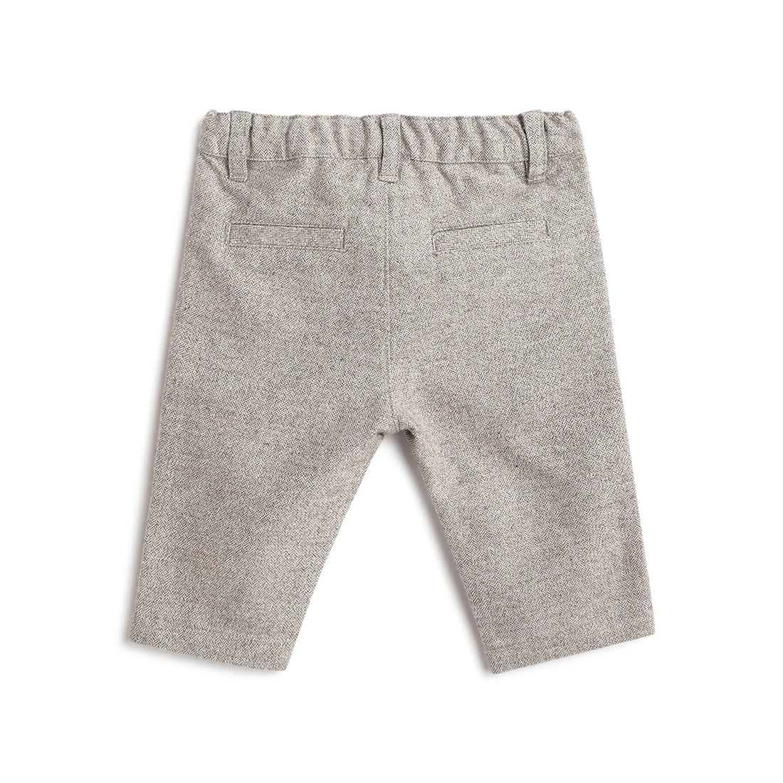 Boys Grey Chevron Trousers