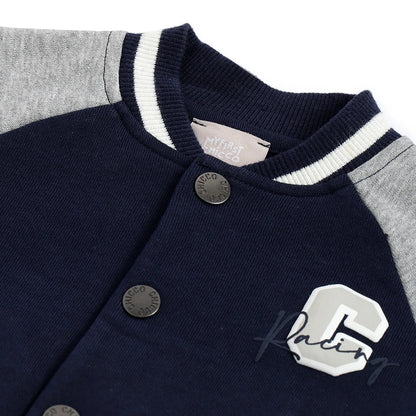 Boys Grey Colourblocked Cardigan