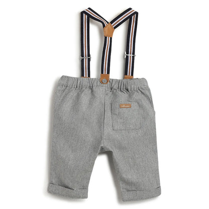 Boys Grey Cotton Trousers