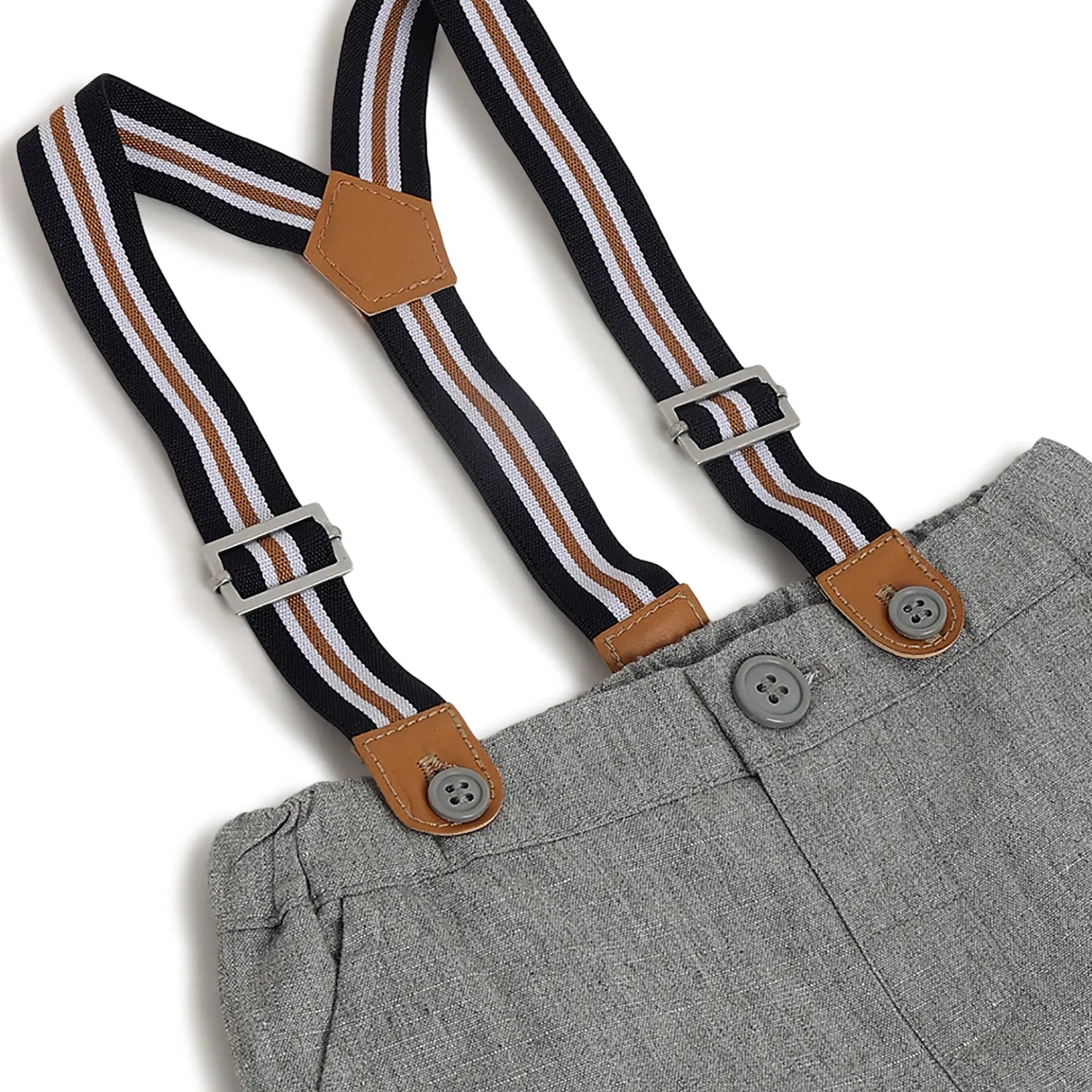 Boys Grey Cotton Trousers