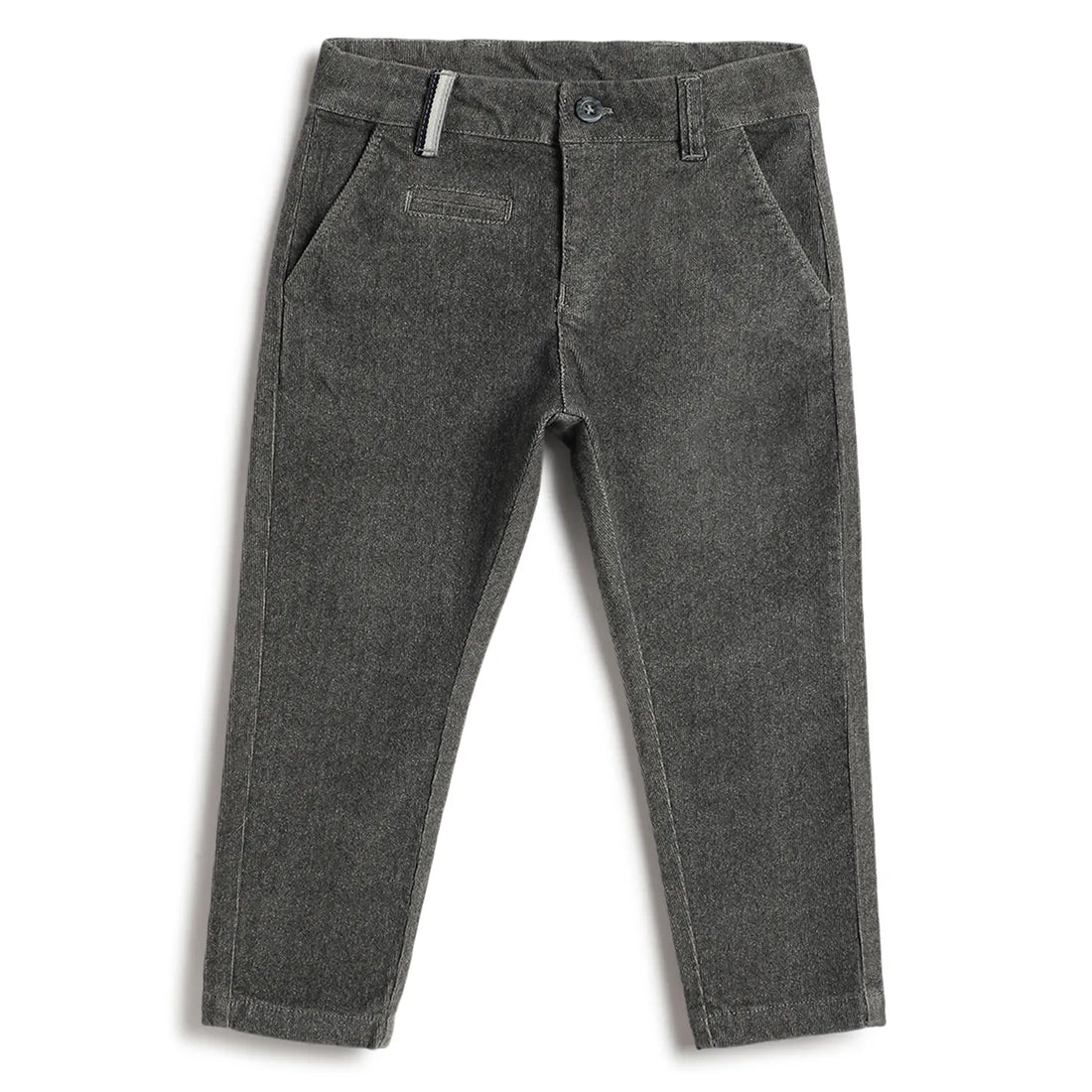 Boys Grey Cotton Trousers
