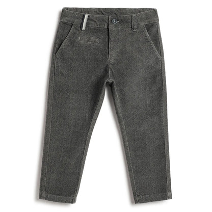 Boys Grey Cotton Trousers