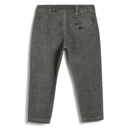 Boys Grey Cotton Trousers