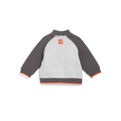 Boys Grey Embroidered Sweatshirt