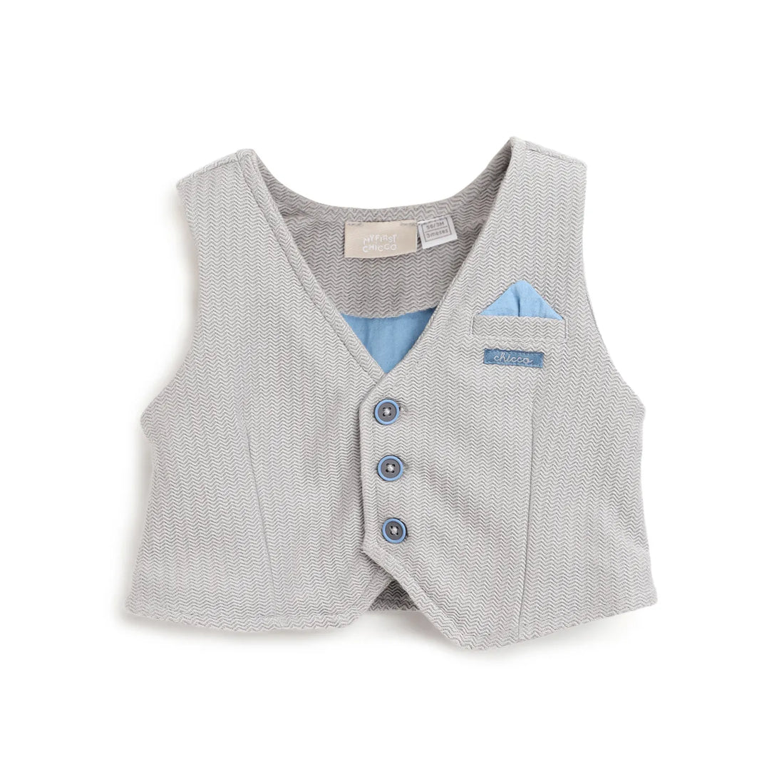 Boys Grey Knitted Waistcoat