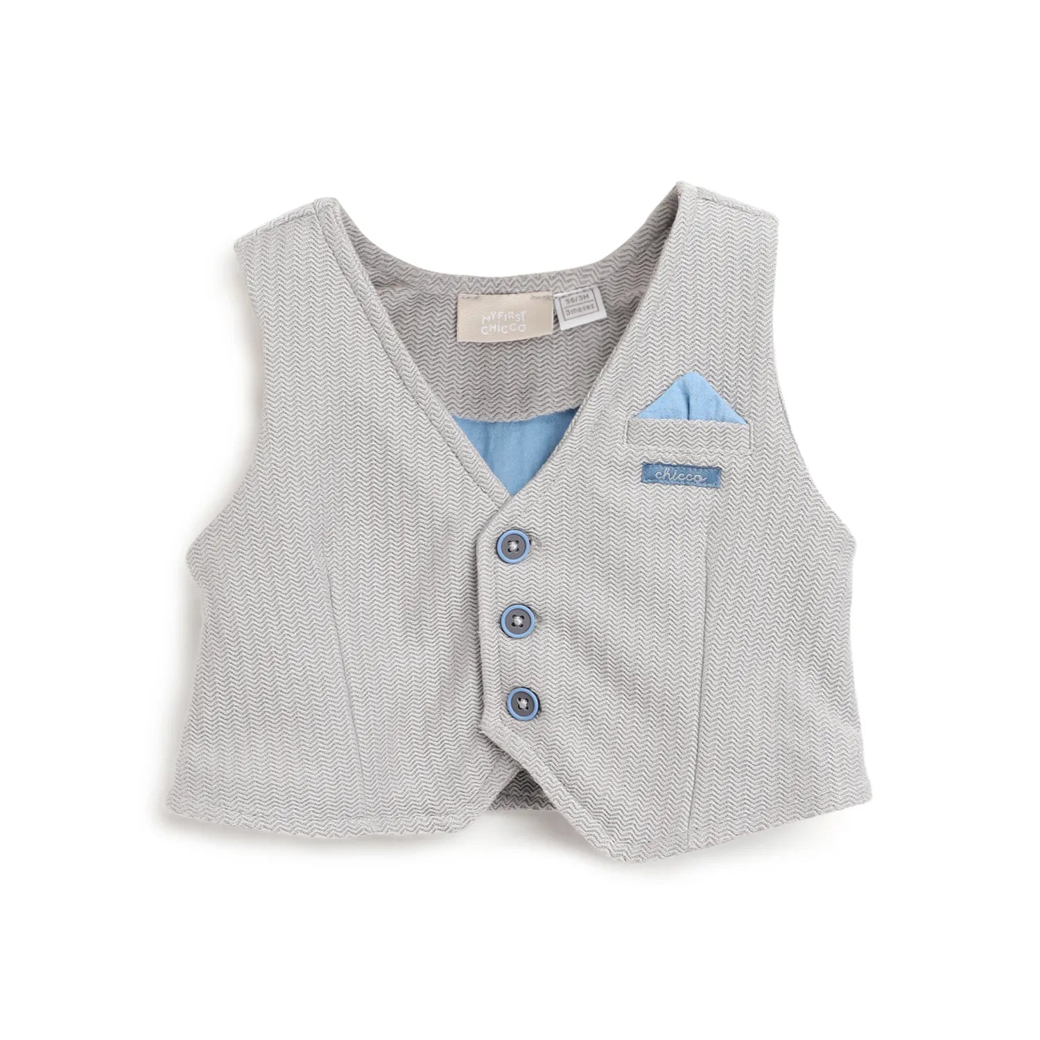 Boys Grey Knitted Waistcoat