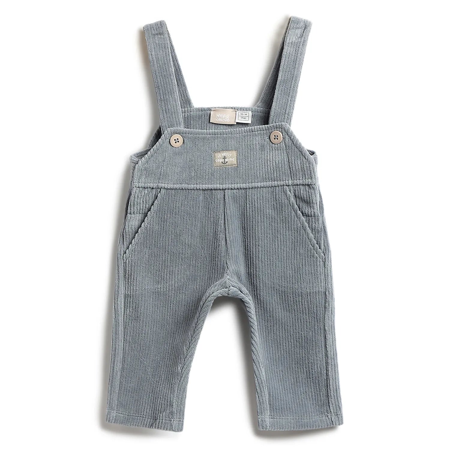 Boys Grey Medium Length Dungaree