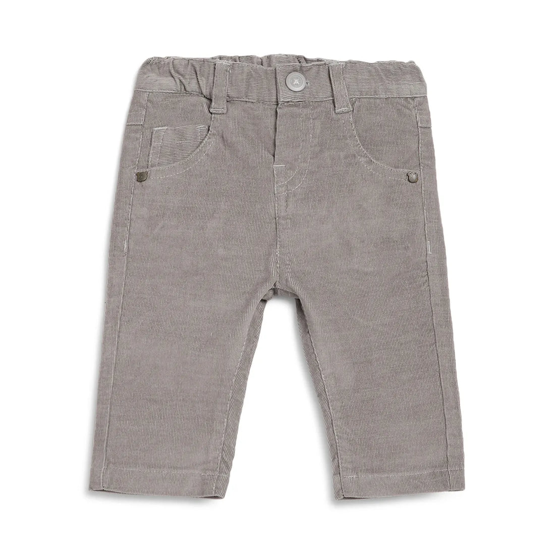 Boys Grey Mid-Rise Relaxed Fit Trousers