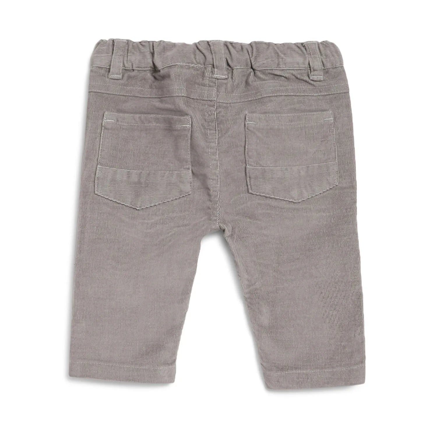 Boys Grey Mid-Rise Relaxed Fit Trousers