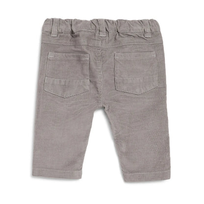 Boys Grey Mid-Rise Relaxed Fit Trousers